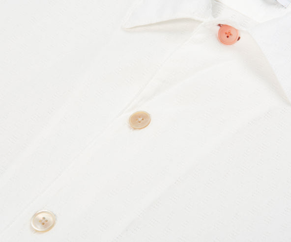 Paul Smith PS Dobby Cotton Shirt Off White