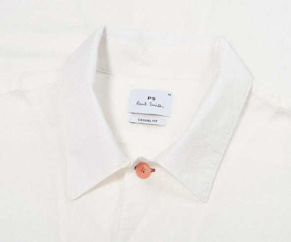 Paul Smith PS Dobby Cotton Shirt Off White