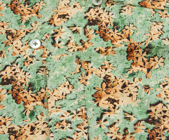 Paul Smith Film Negative Floral Print SS Shirt Green/Yellow