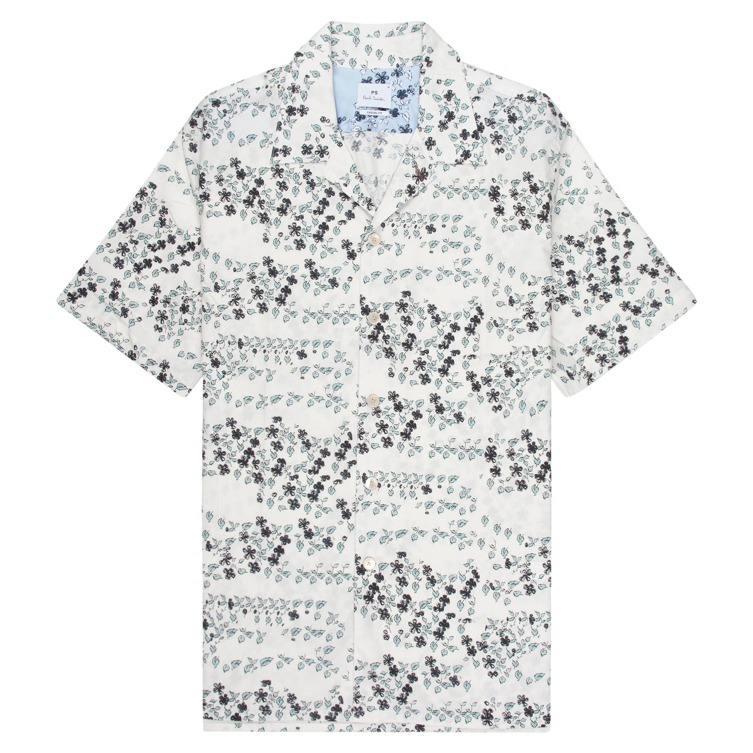 Paul Smith PS Jasmine Print Shirt Ice White