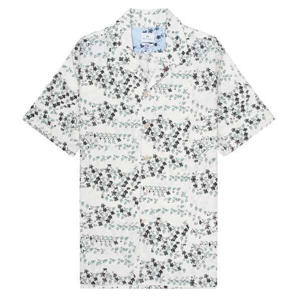Paul Smith PS Jasmine Print Shirt Ice White