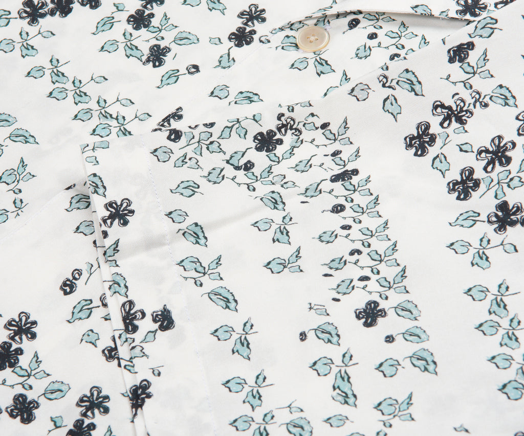 Paul Smith PS Jasmine Print Shirt Ice White