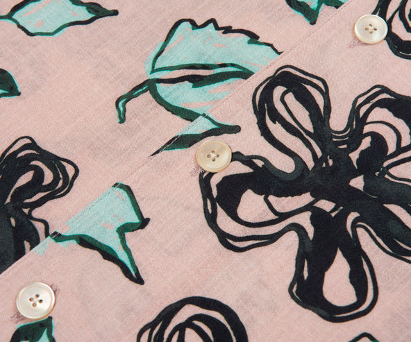 Paul Smith PS Printed Yukka Flower Shirt Pale Pink