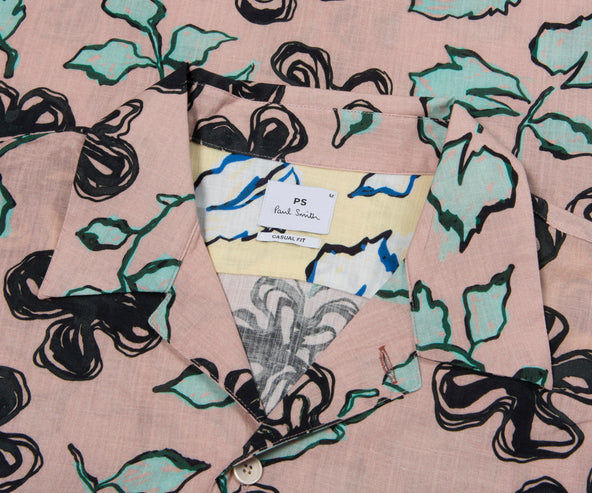 Paul Smith PS Printed Yukka Flower Shirt Pale Pink