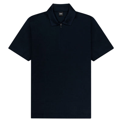 BOSS H-Paras Zip Up SS Polo Navy