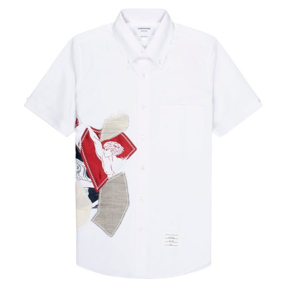 Thom Browne Patchwork Olympic SS Shirt White
