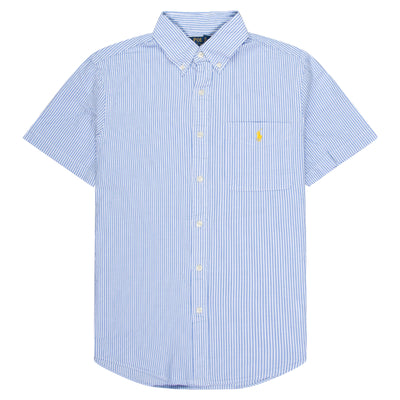 Polo Ralph Lauren Blue/White Seersucker Stripe SS Shirt