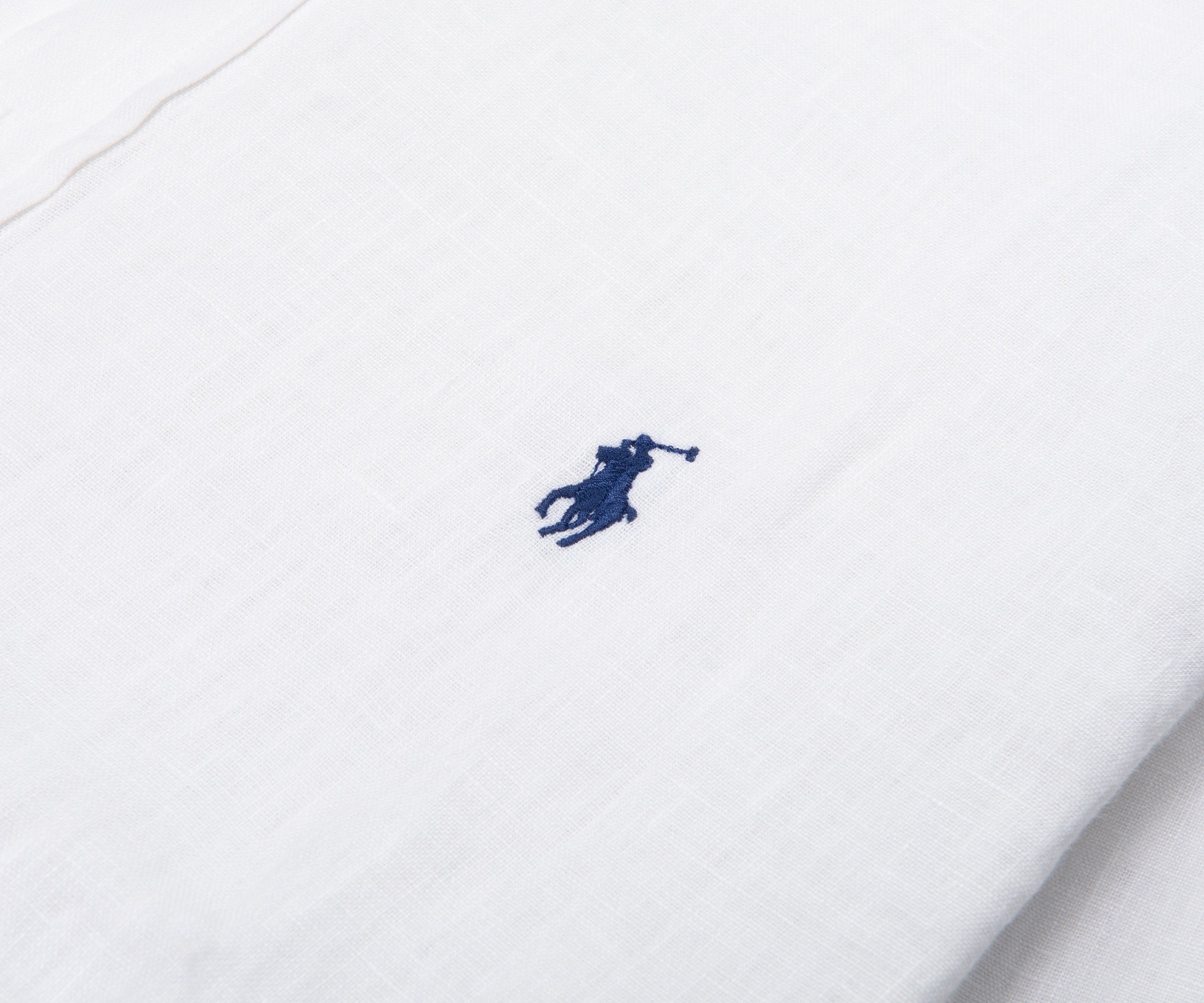 Ralph Lauren White Custom Fit Linen Shirt