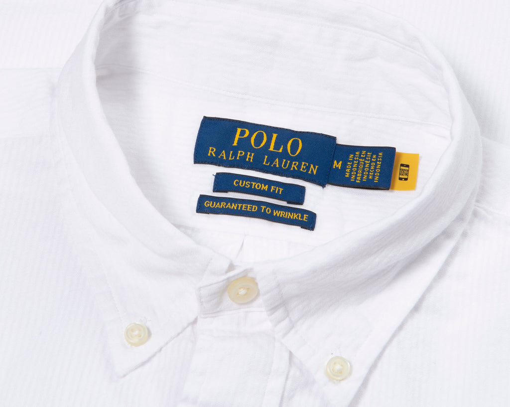 Ralph lauren White Seersucker SS Shirt