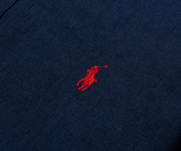 Polo Ralph Lauren Navy Custom Fit Linen Shirt