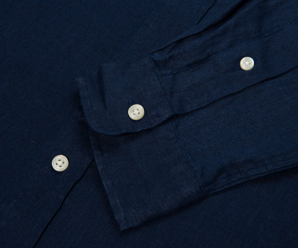Polo Ralph Lauren Navy Custom Fit Linen Shirt