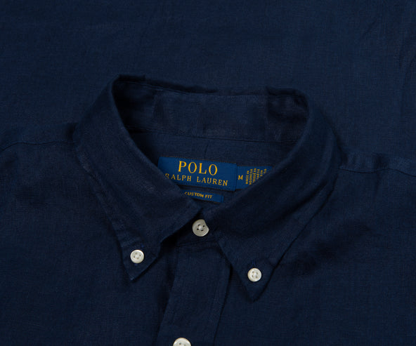Polo Ralph Lauren Navy Custom Fit Linen Shirt