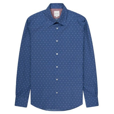 Paul Smith Spotted LS Slim Fit Shirt Indigo