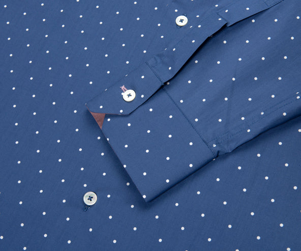 Paul Smith Spotted LS Slim Fit Shirt Indigo