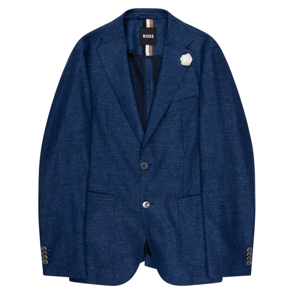 BOSS C-Hanry Linen Blazer Navy