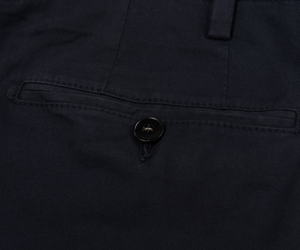 Canali Navy Garment Dyed Chinos