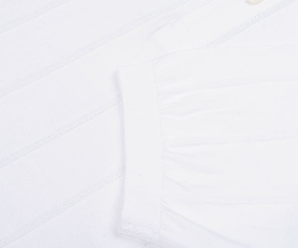 Paul & Shark White Ribbed Knit SS Polo