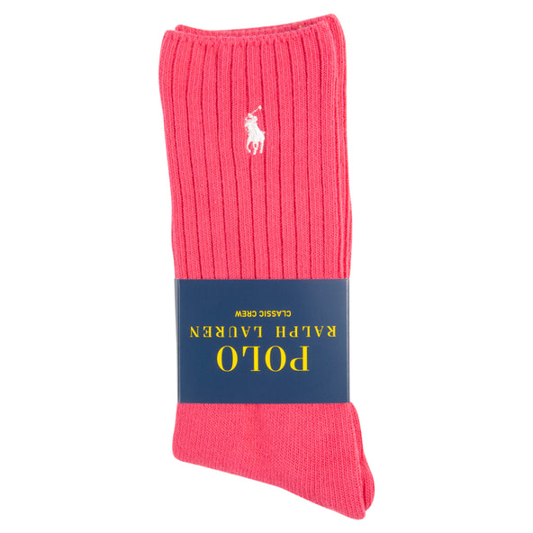 Polo Ralph Lauren Hot Pink Ribbed Socks