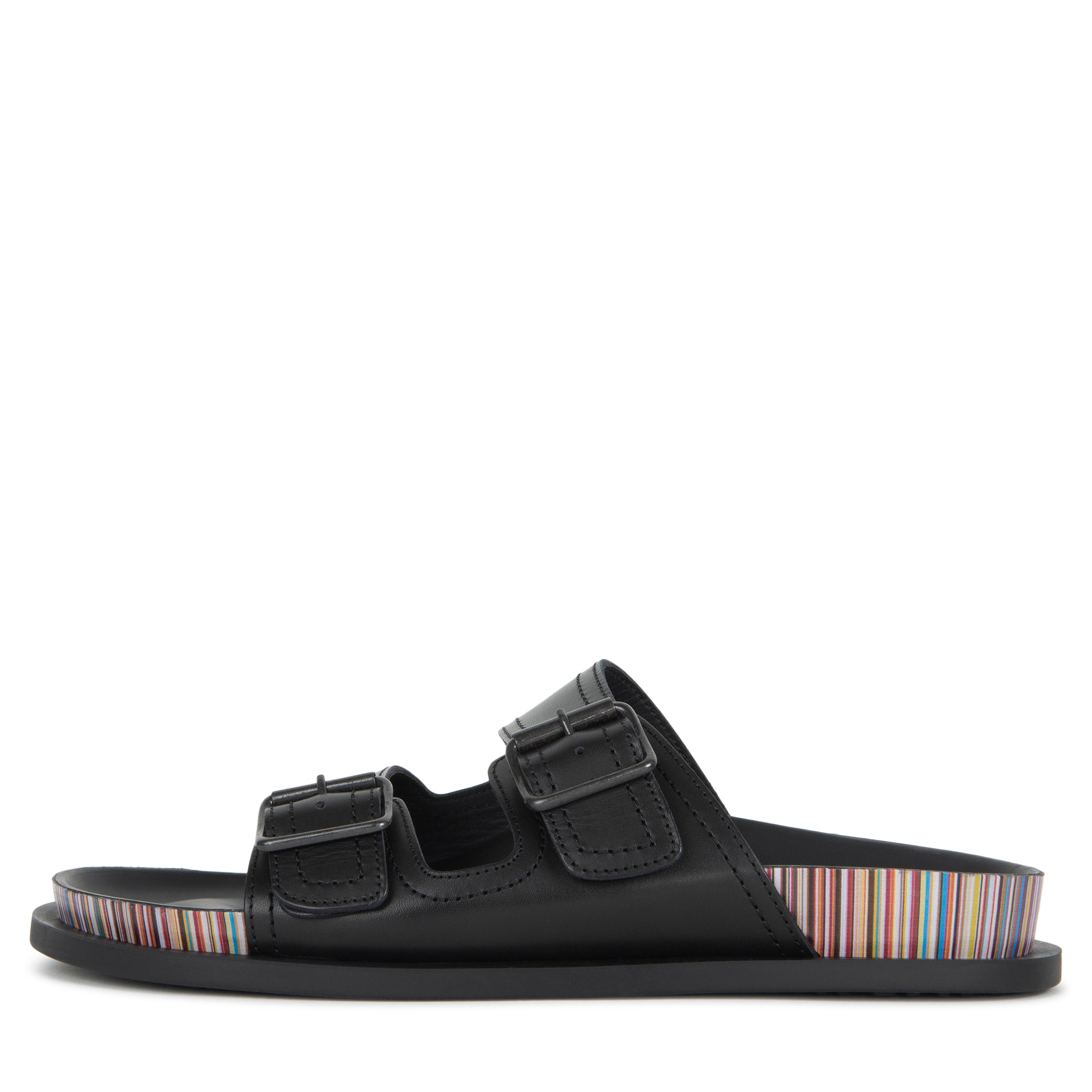 Paul Smith Black Sandals With Stripe Detail