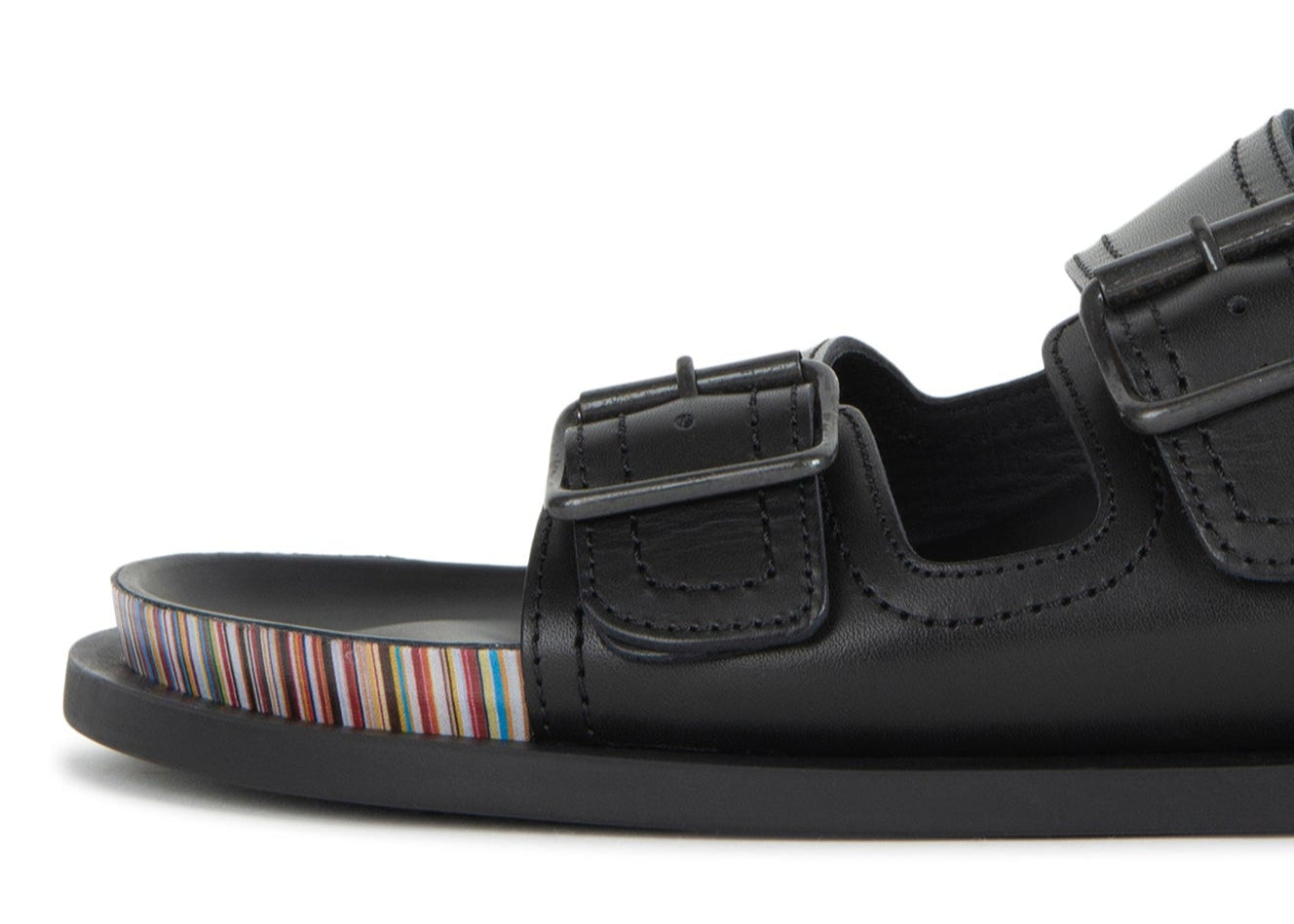 Paul Smith Black Sandals With Stripe Detail