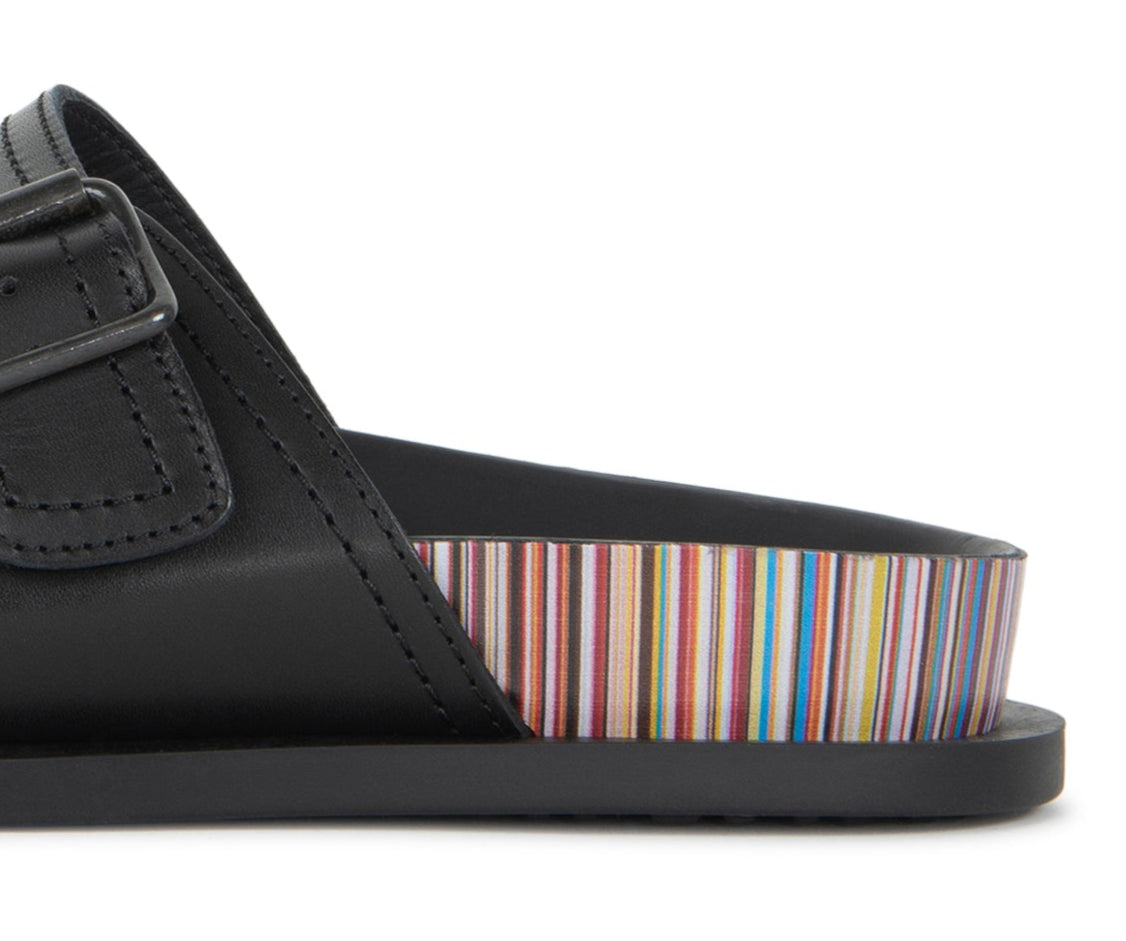 Paul Smith Black Sandals With Stripe Detail