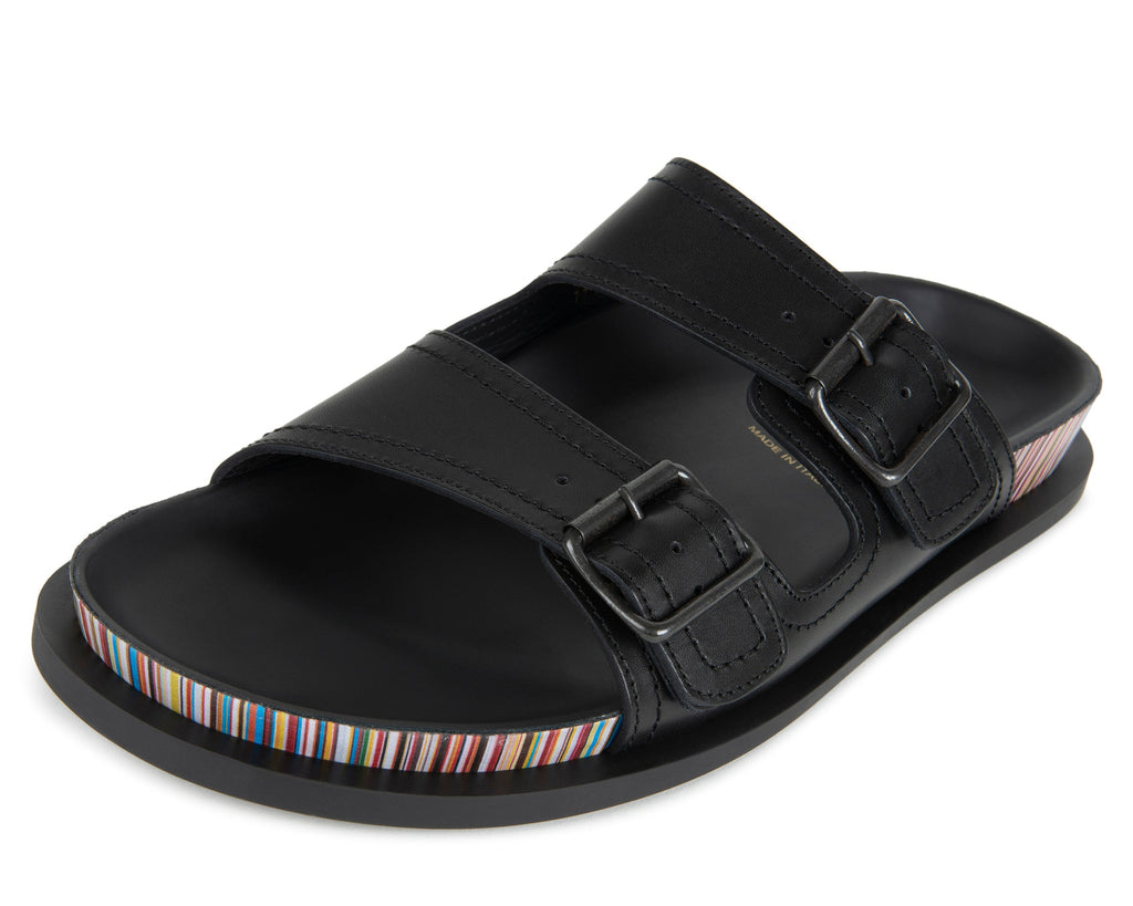 Paul Smith Black Sandals With Stripe Detail