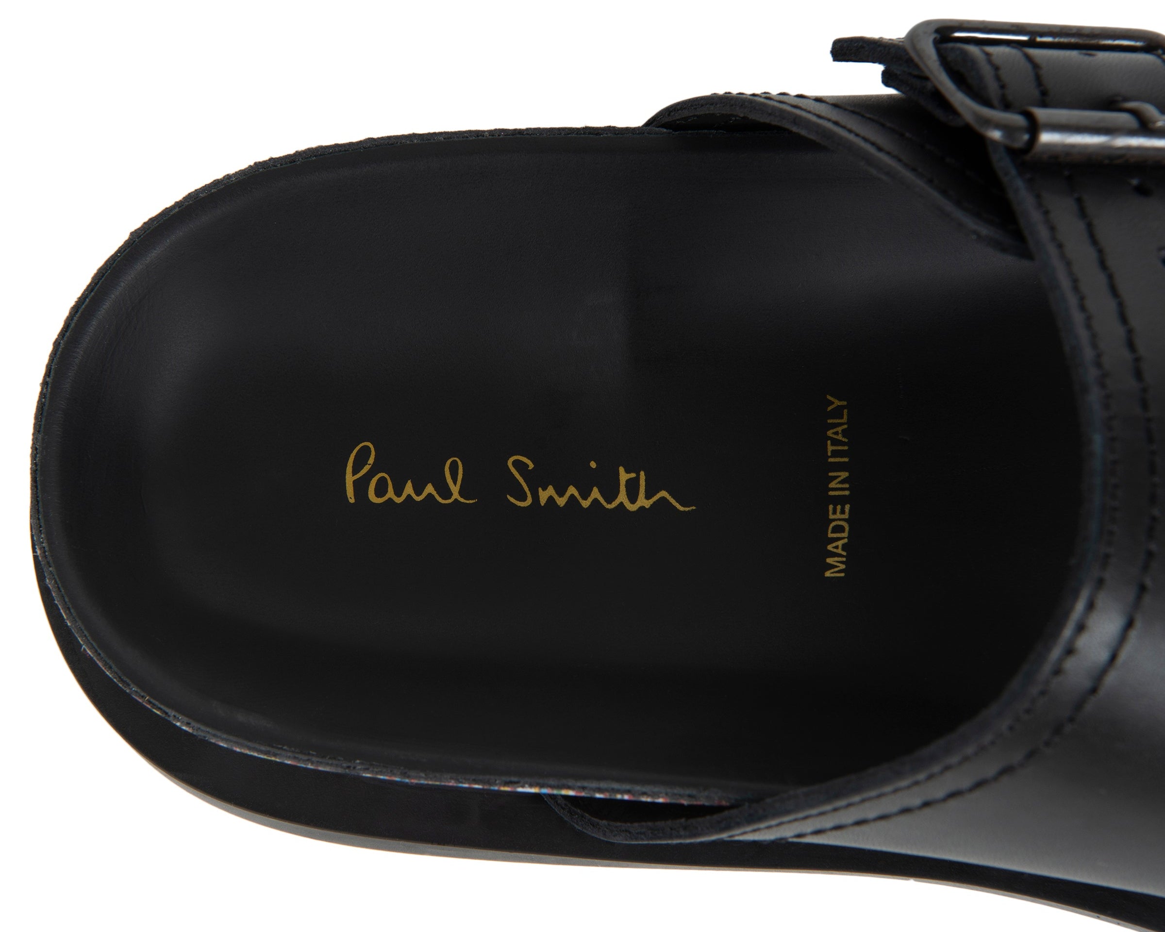 Paul Smith Black Sandals With Stripe Detail