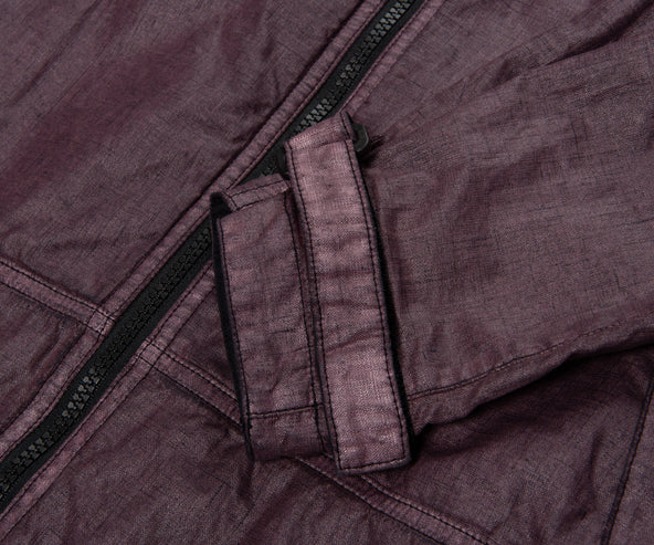 Stone Island 4100040 Burgandy Raw Linen Ovd Jacket