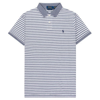 Polo Ralph Lauren Striped Contrast Collar White/Blue Polo