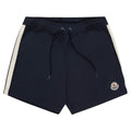 Moncler Navy Side Stripe Swim Shorts