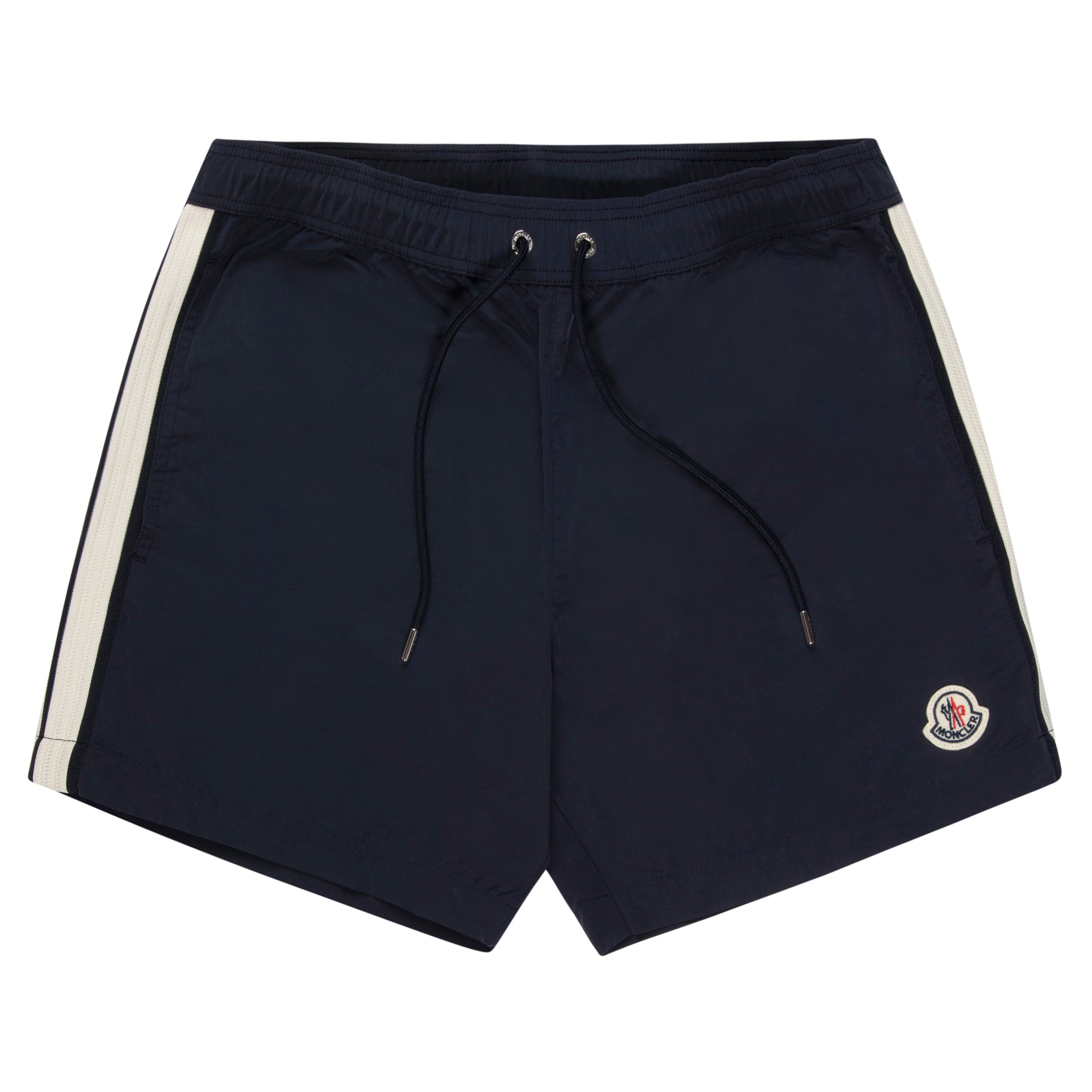 Moncler Navy Side Stripe Swim Shorts
