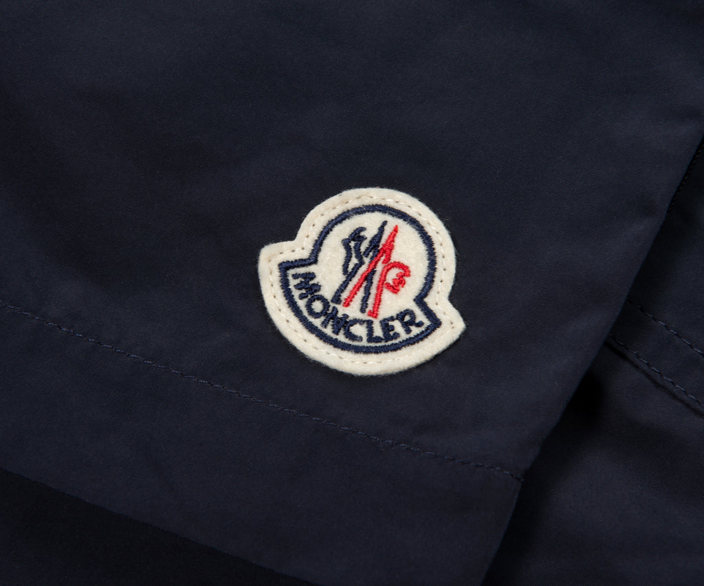 Moncler Navy Side Stripe Swim Shorts
