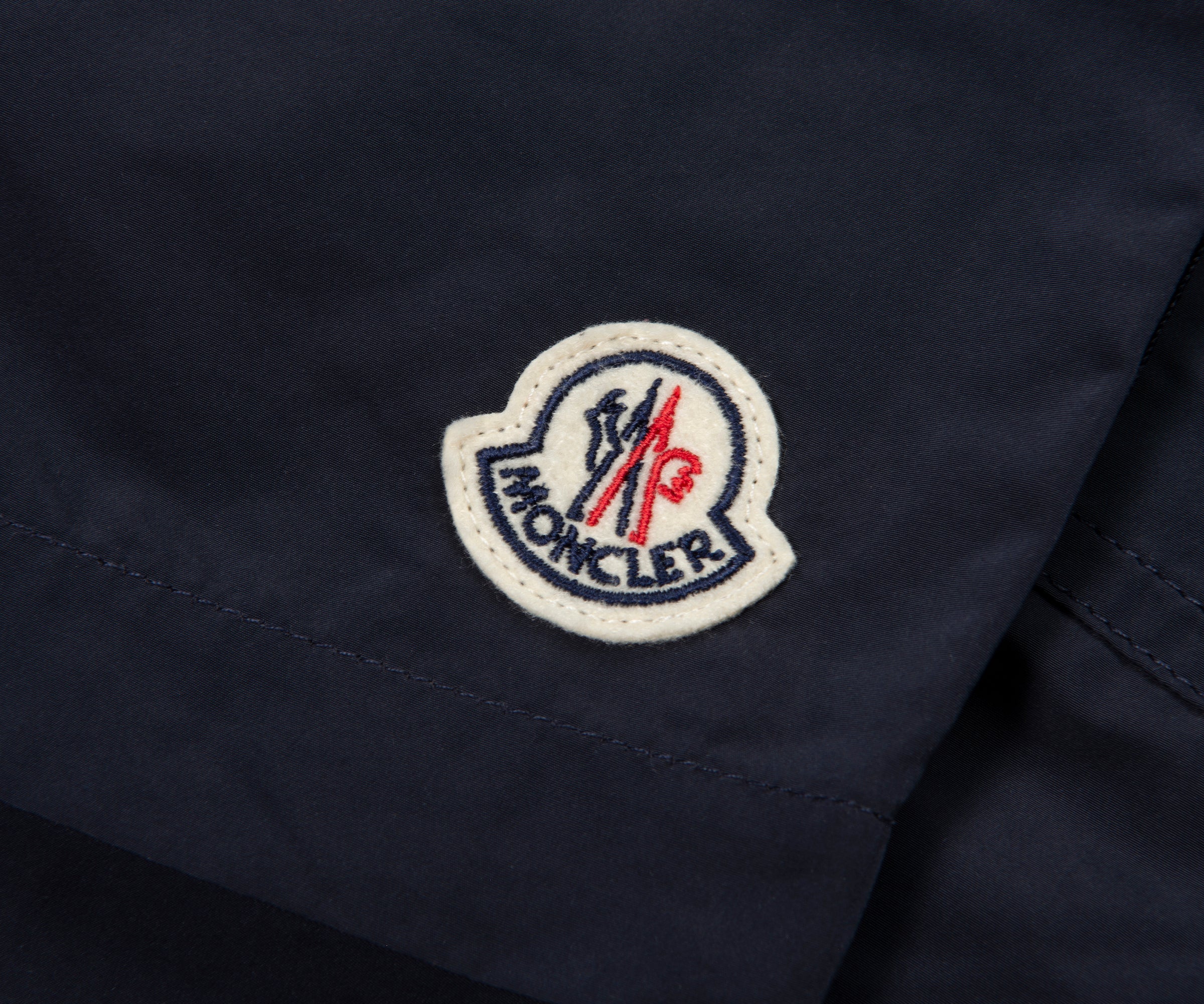 Moncler Navy Side Stripe Swim Shorts