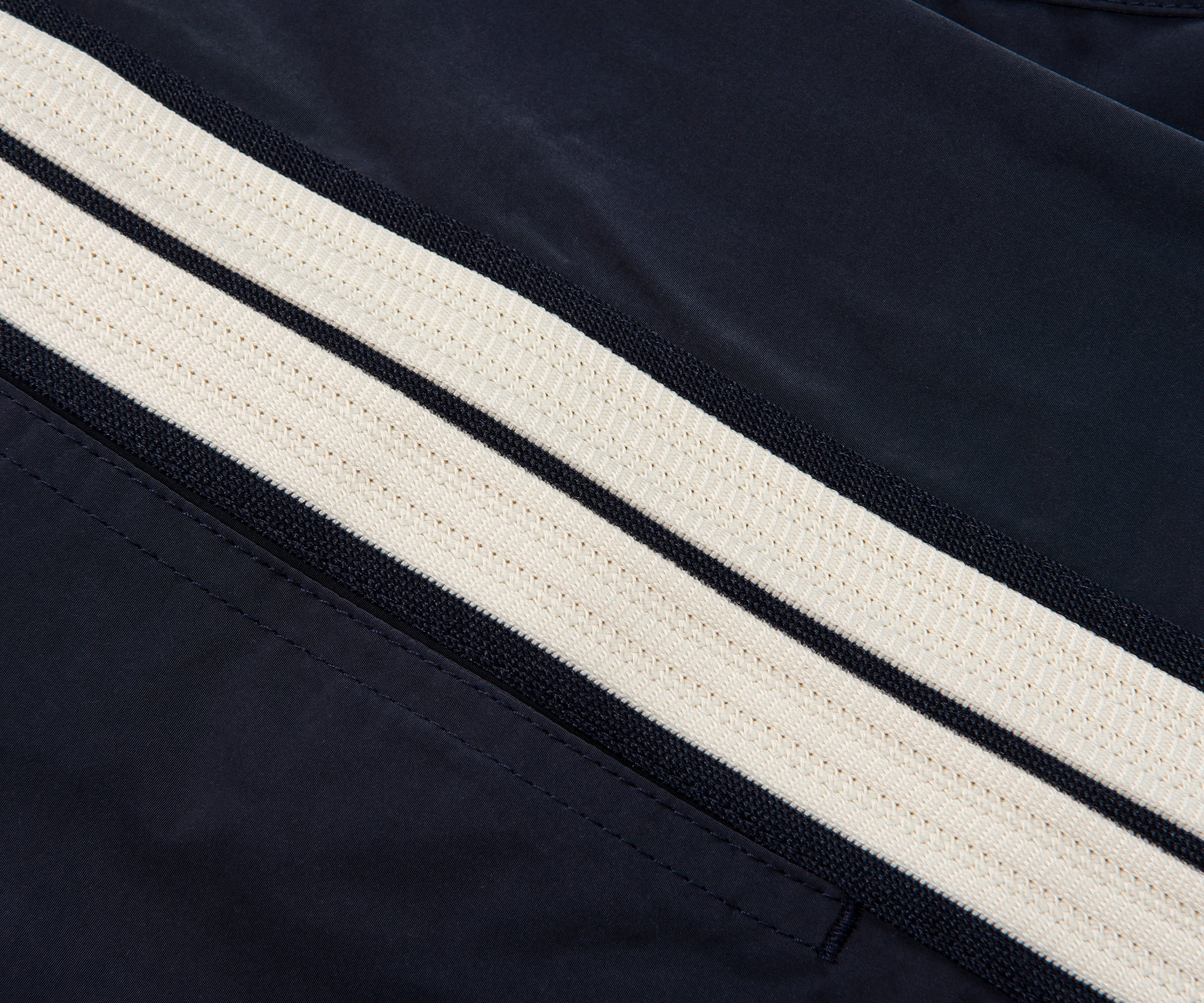 Moncler Navy Side Stripe Swim Shorts