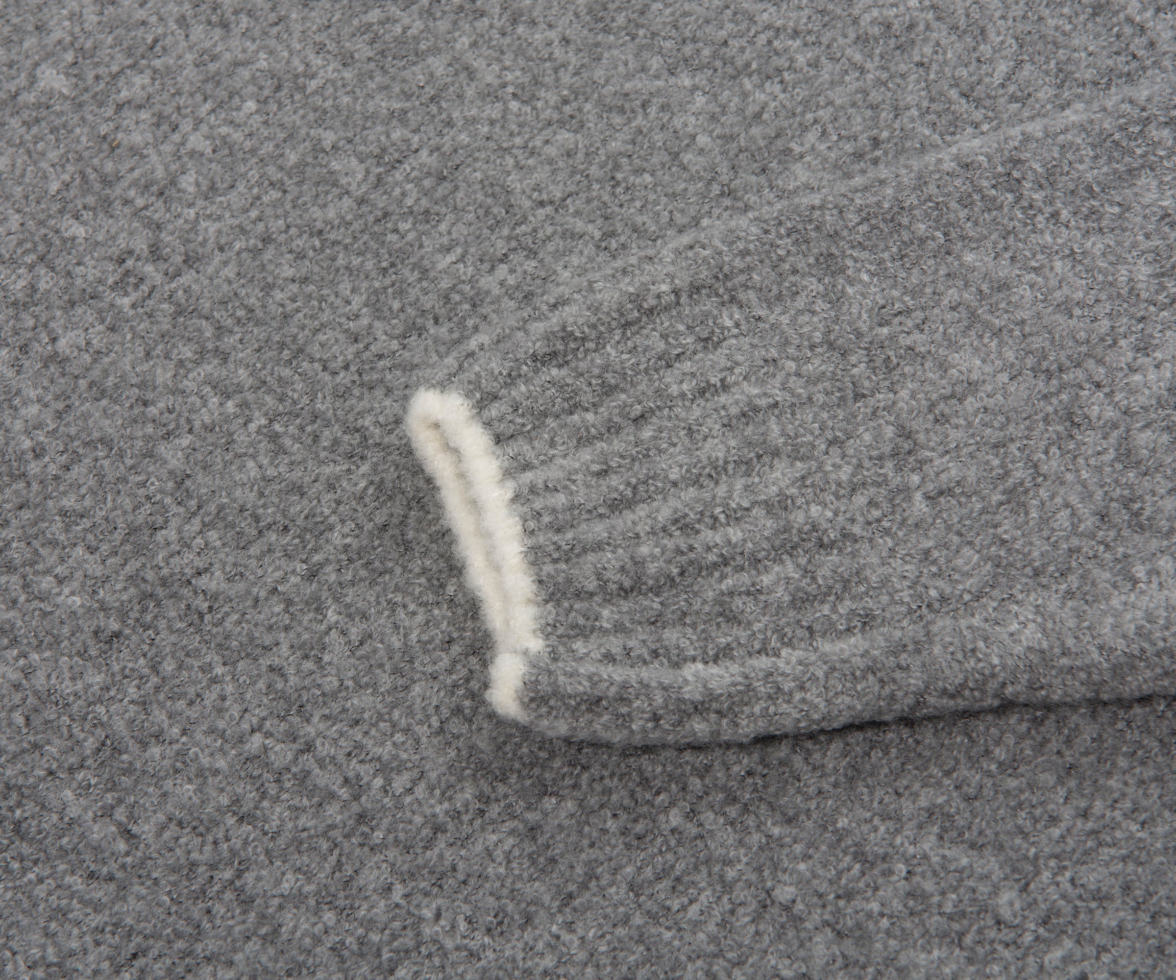 Canali Boucle Roll Neck Mid Grey