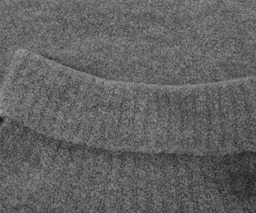 Canali Boucle Roll Neck Mid Grey