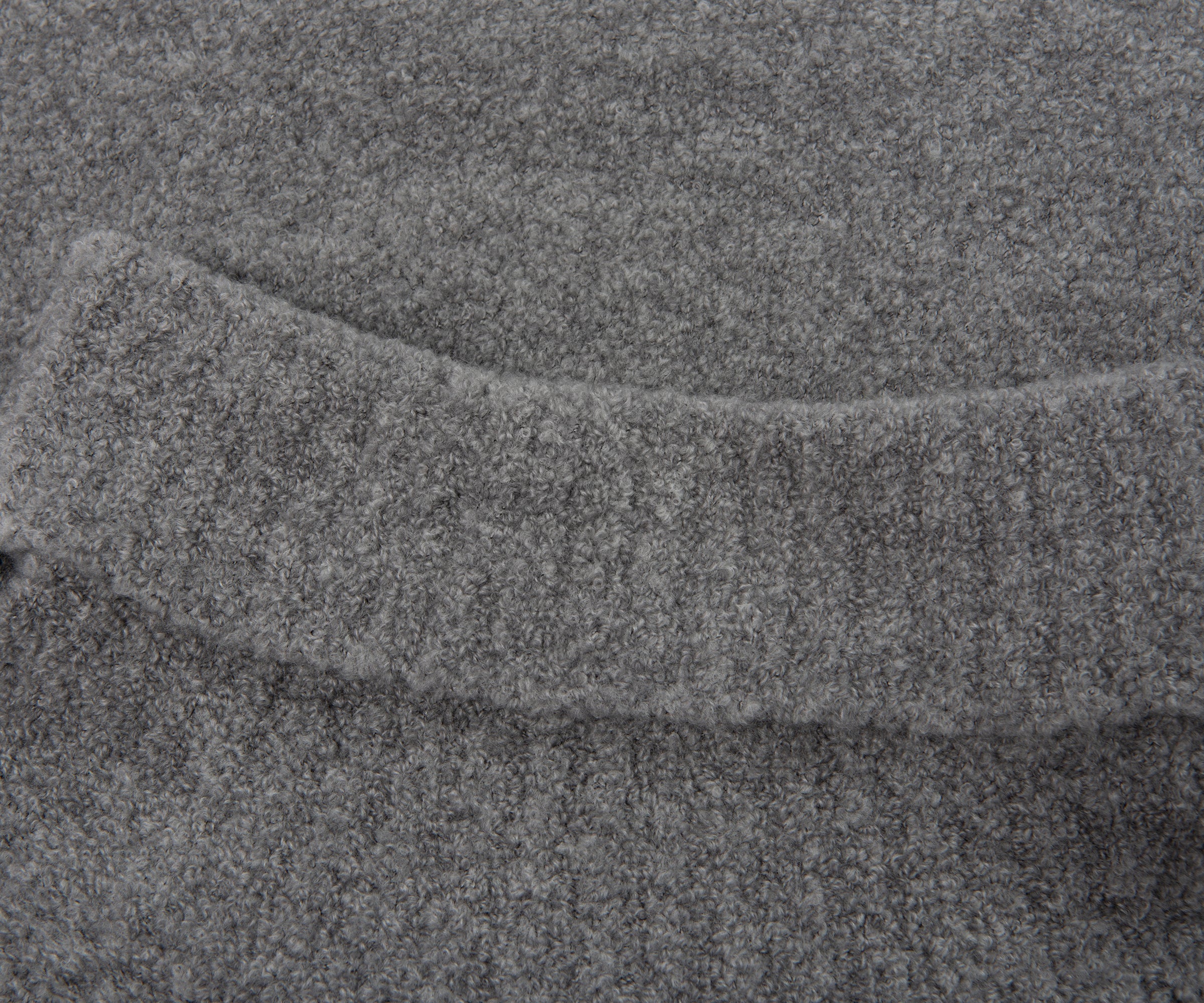 Canali Boucle Roll Neck Mid Grey