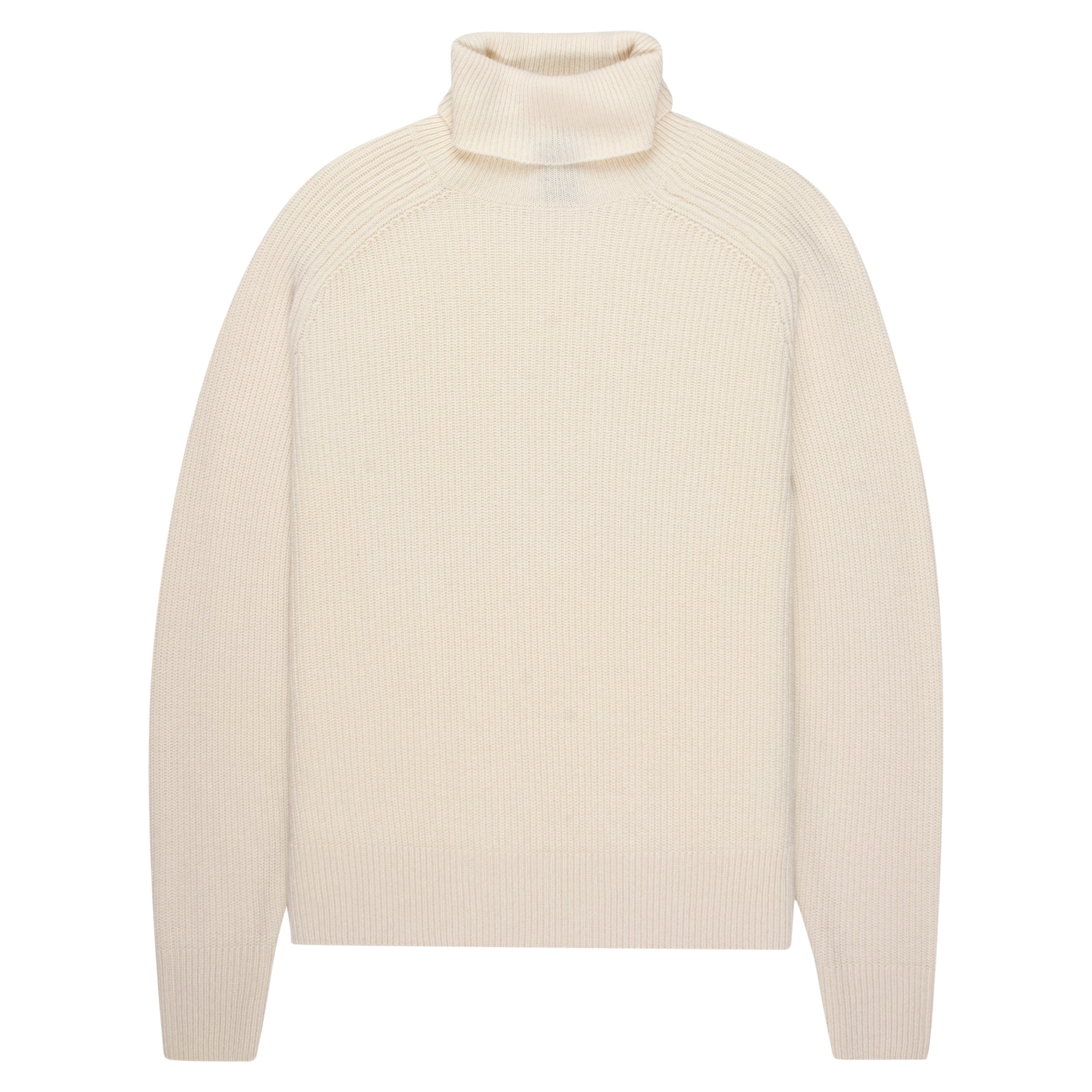 BOSS C-Evento Ribbed Roll Neck Ecru