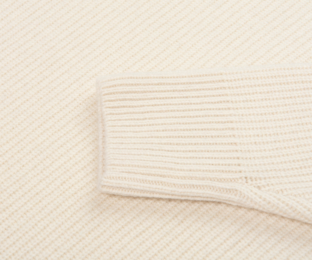 BOSS C-Evento Ribbed Roll Neck Ecru
