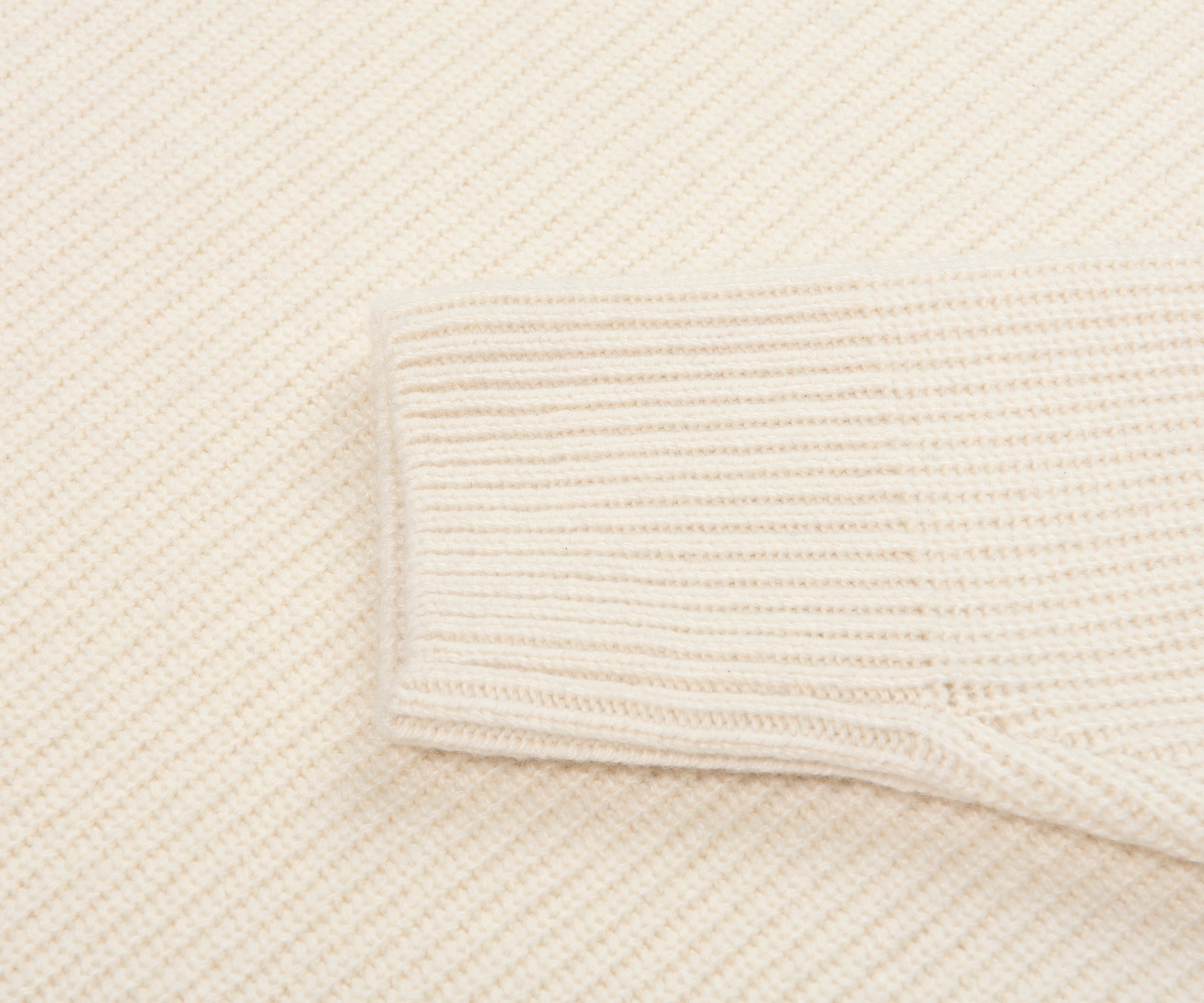 BOSS C-Evento Ribbed Roll Neck Ecru