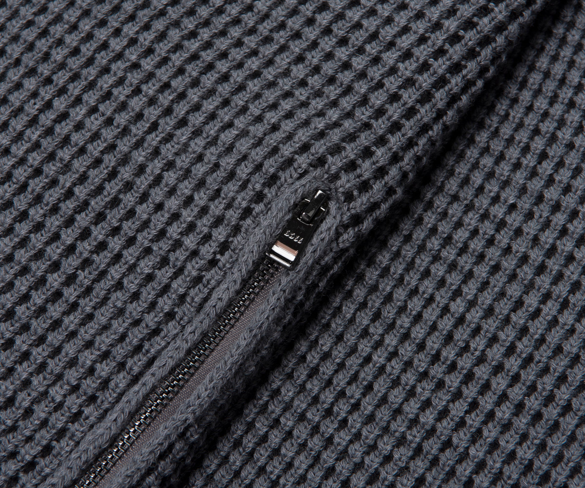HUGO BOSS Mabeo Full Zip Cardigan Medium Grey
