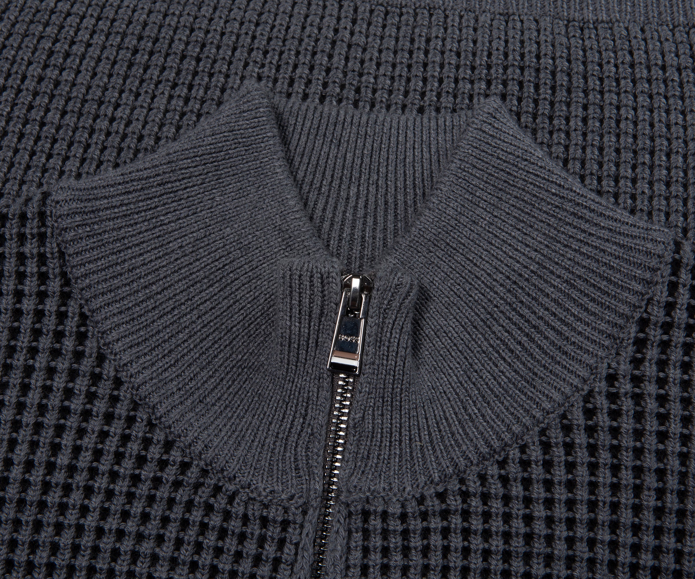 HUGO BOSS Mabeo Full Zip Cardigan Medium Grey