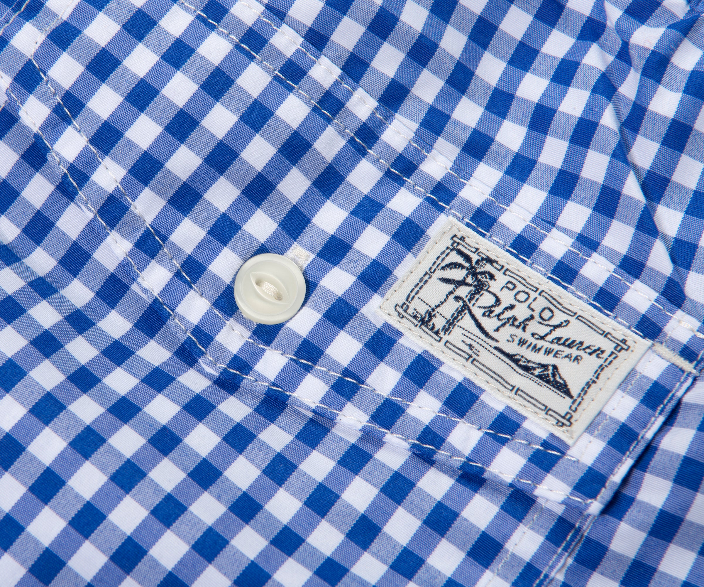 Ralph Lauren Ralph Lauren Gingham Check Swim Short Blue/White