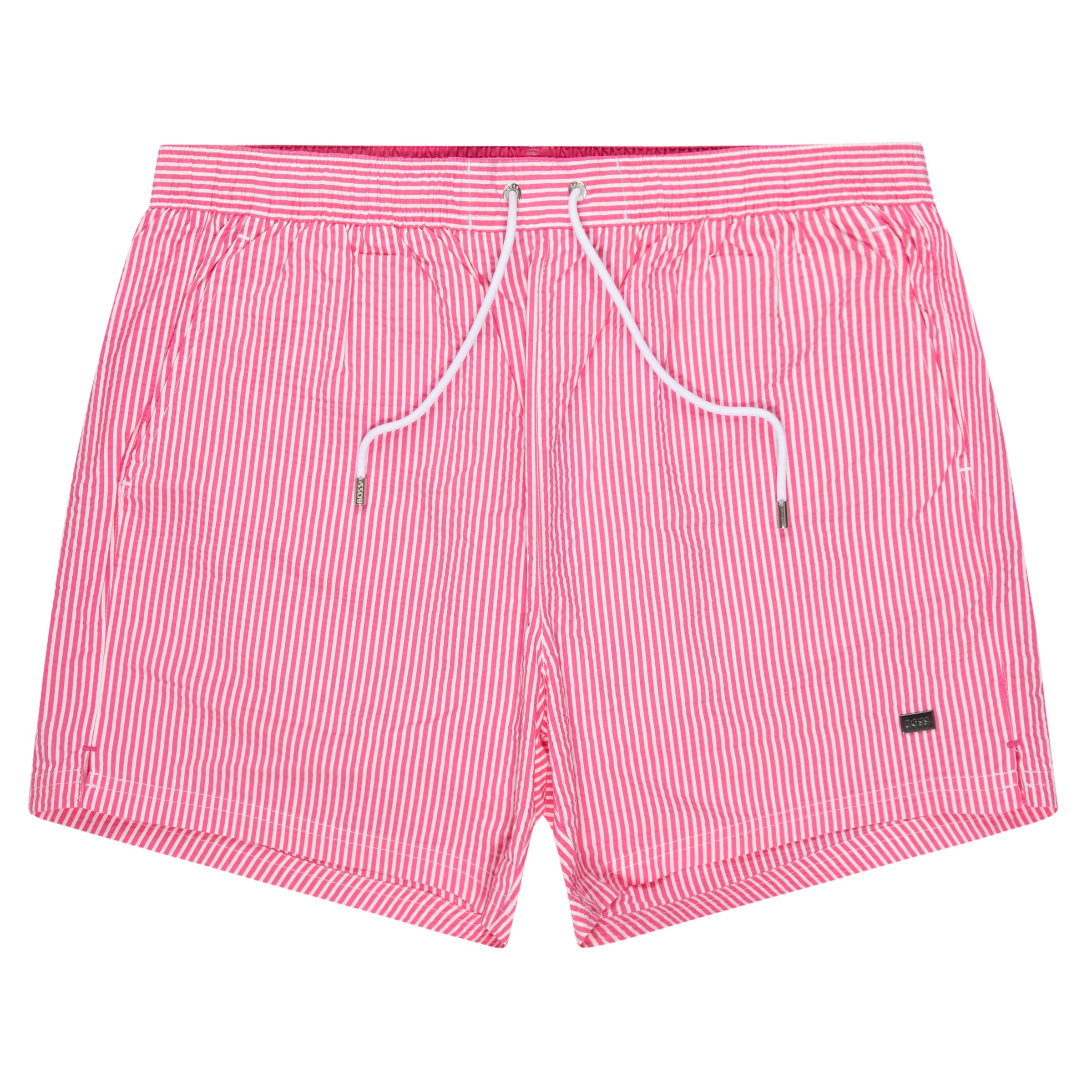 HUGO BOSS Velvetfish Striped Swim Shorts Pink