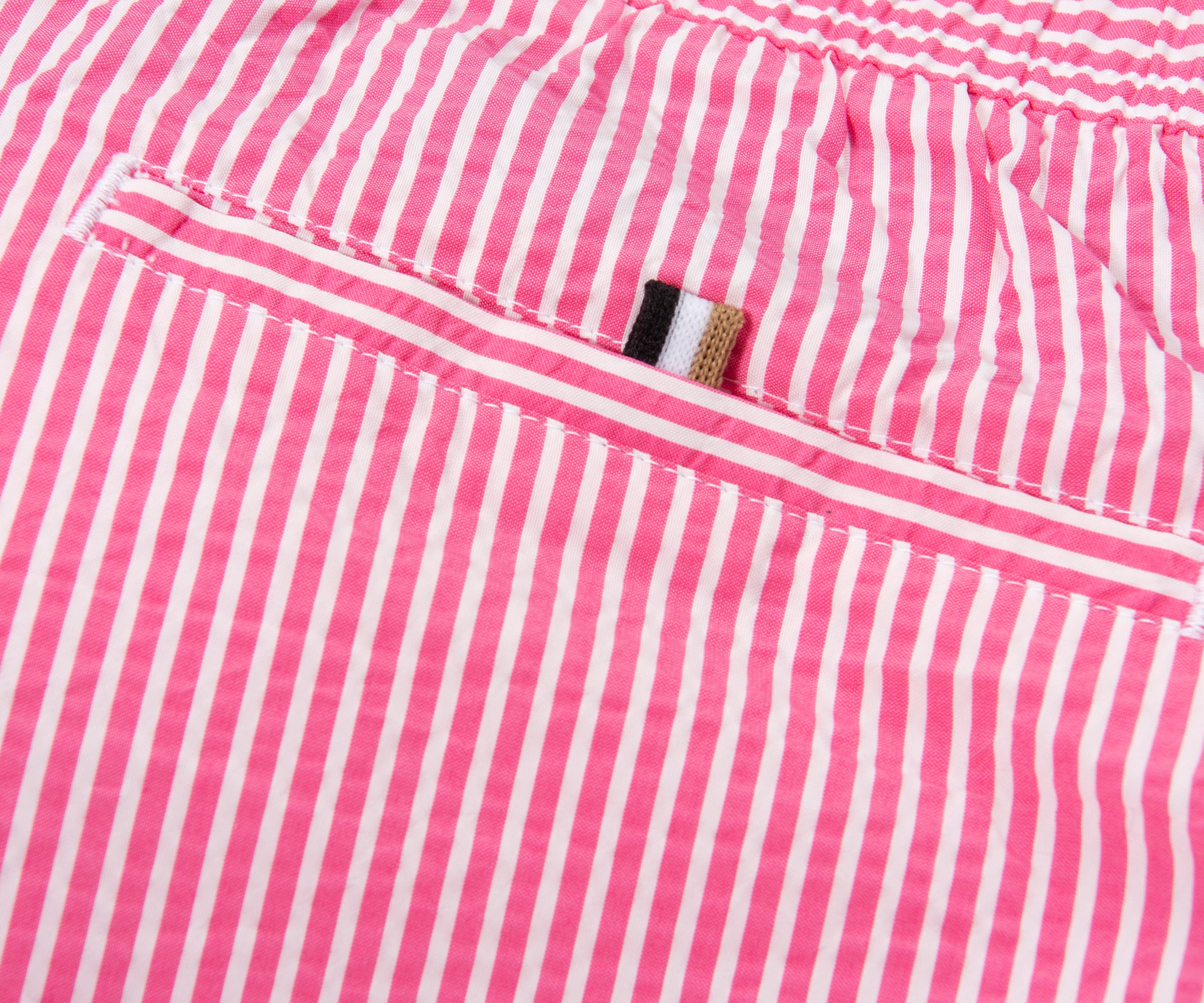 HUGO BOSS Velvetfish Striped Swim Shorts Pink
