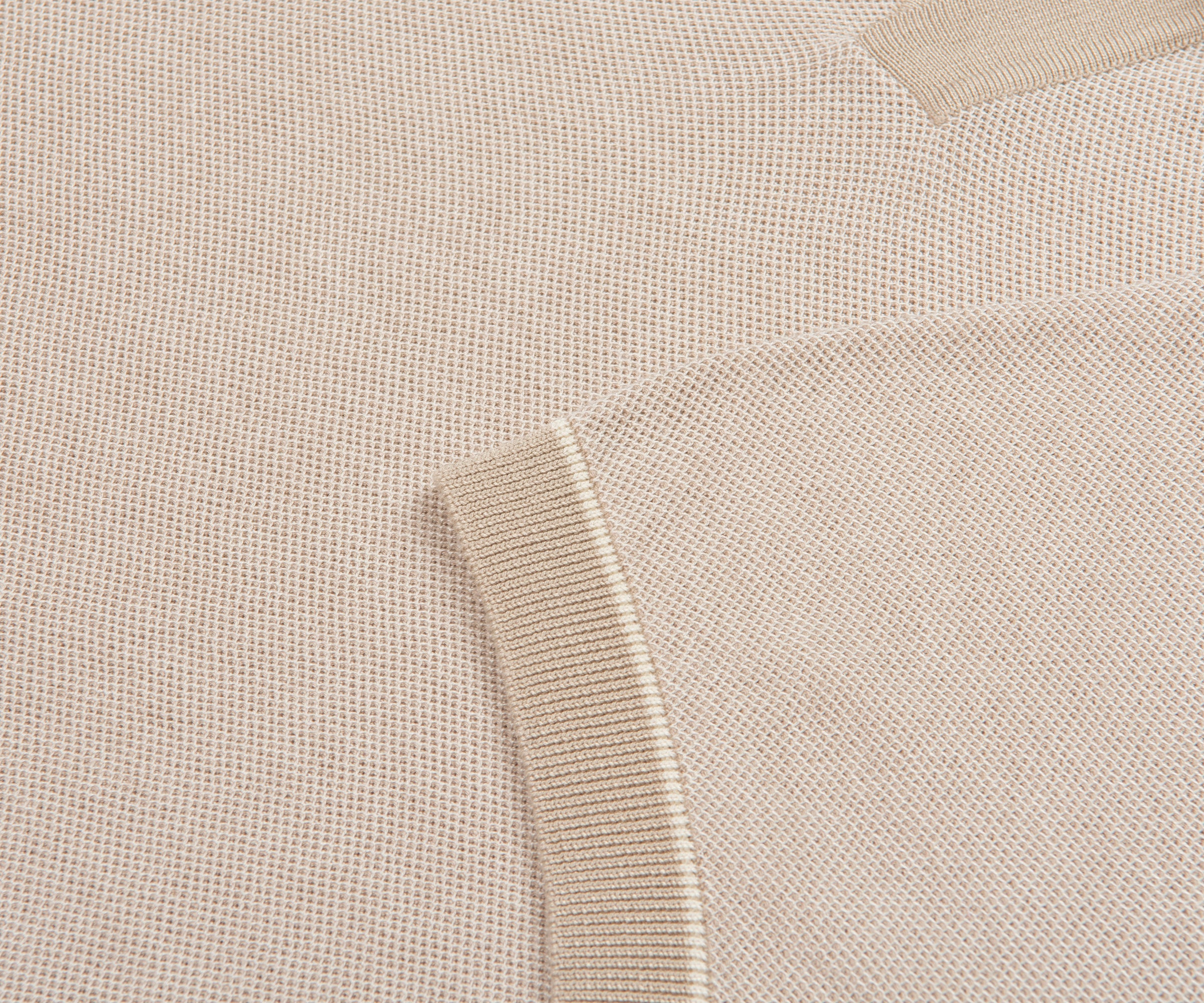 Boss H-Jianluca Knit Polo With Johnny Collar Beige
