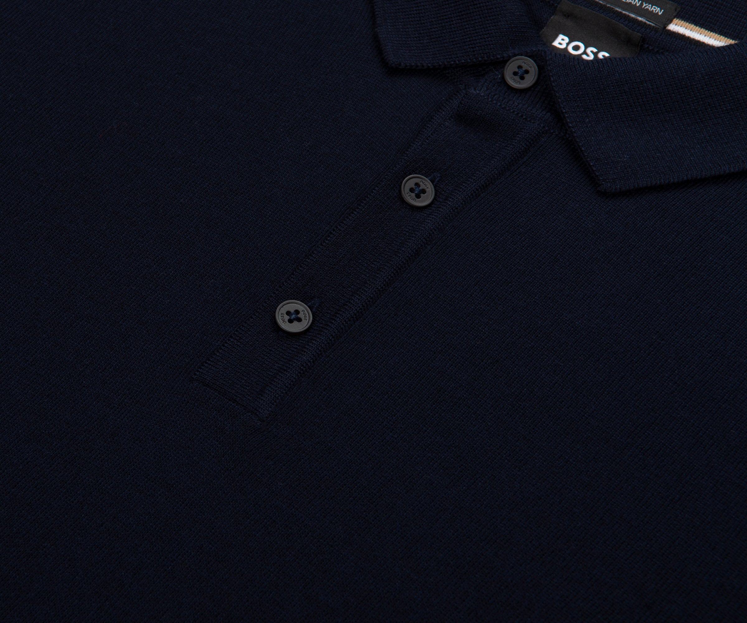BOSS Lancione LS Wool Polo Navy