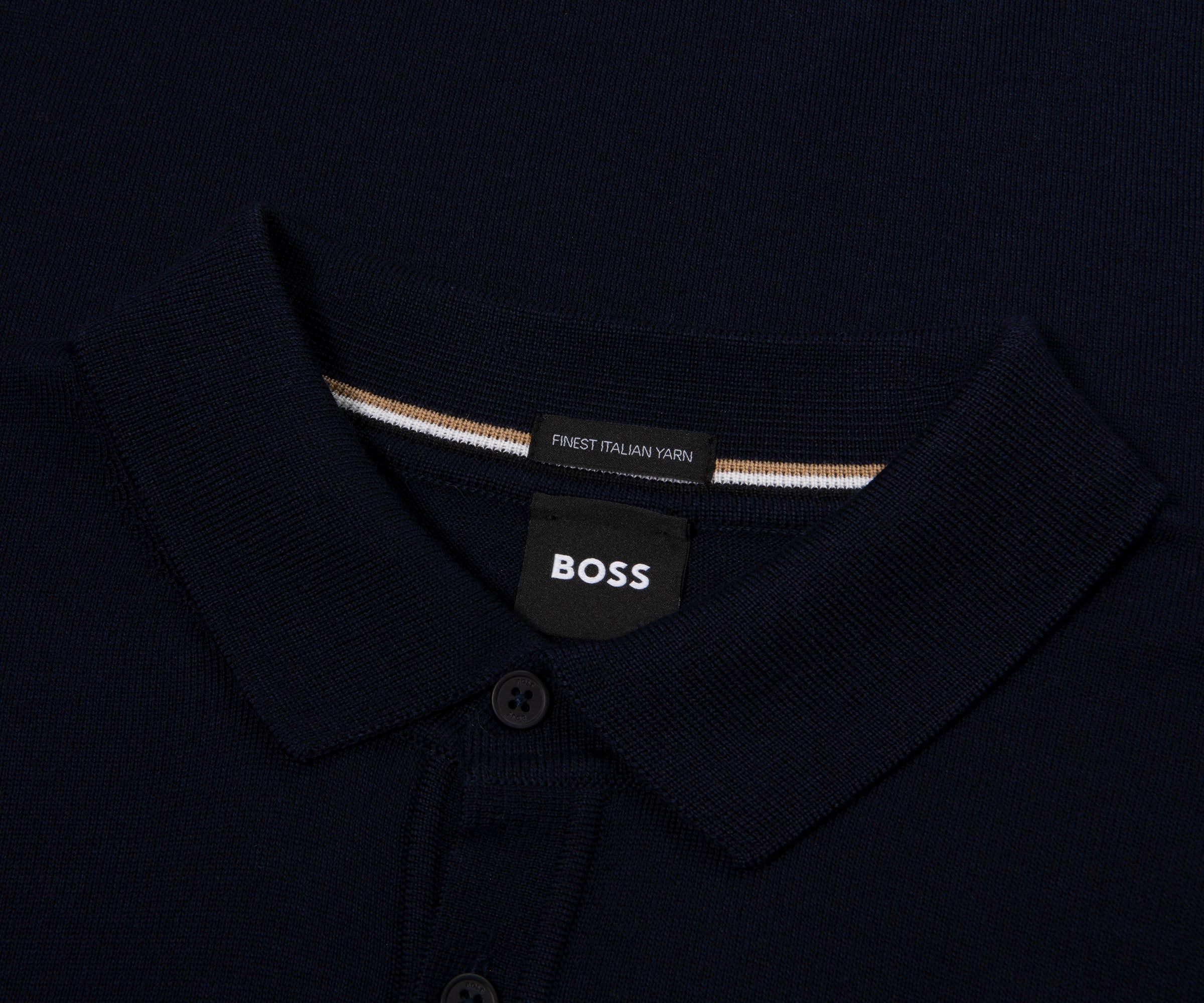 BOSS Lancione LS Wool Polo Navy
