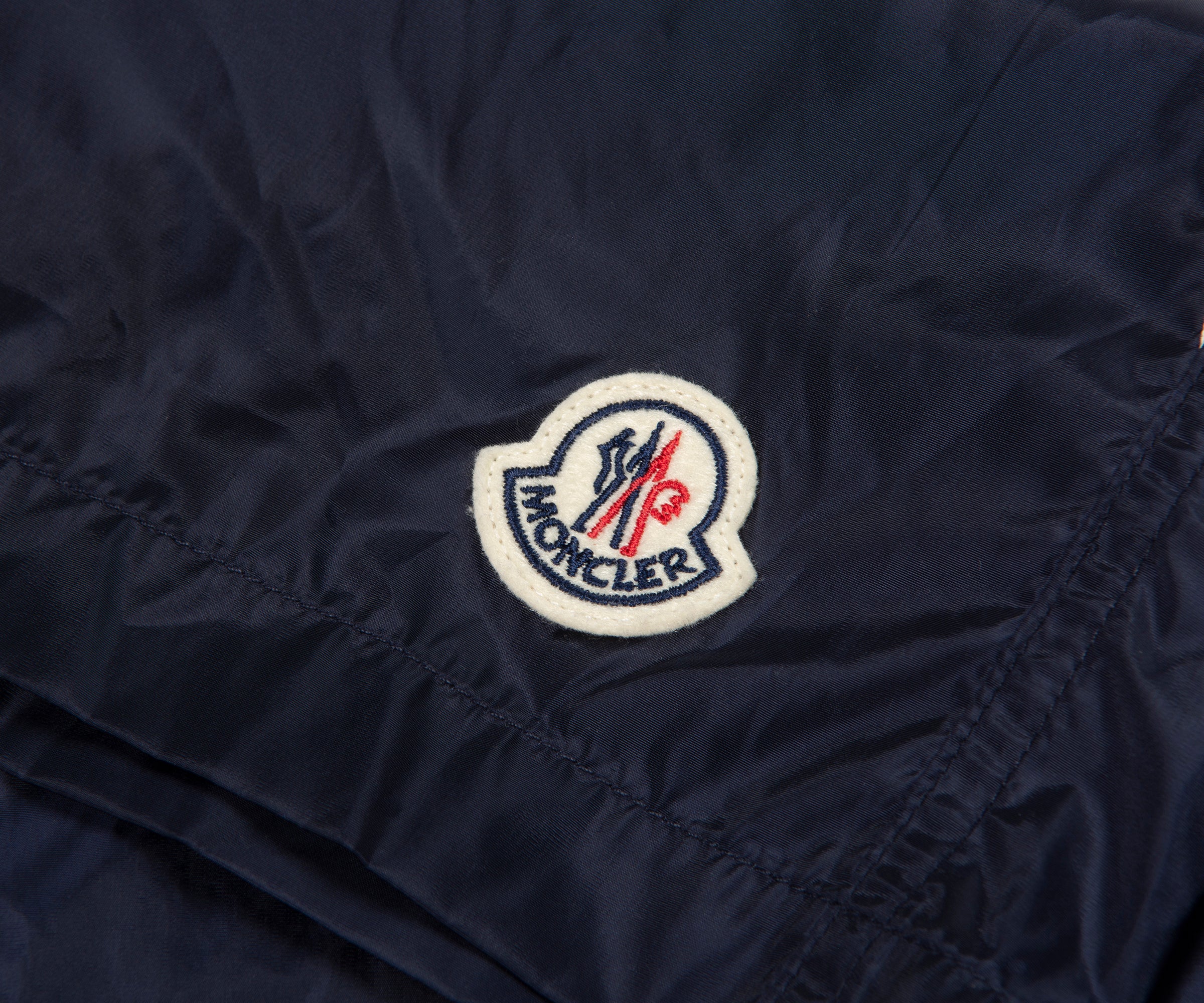 Moncler Large Side Stripe Swim Shorts Navy