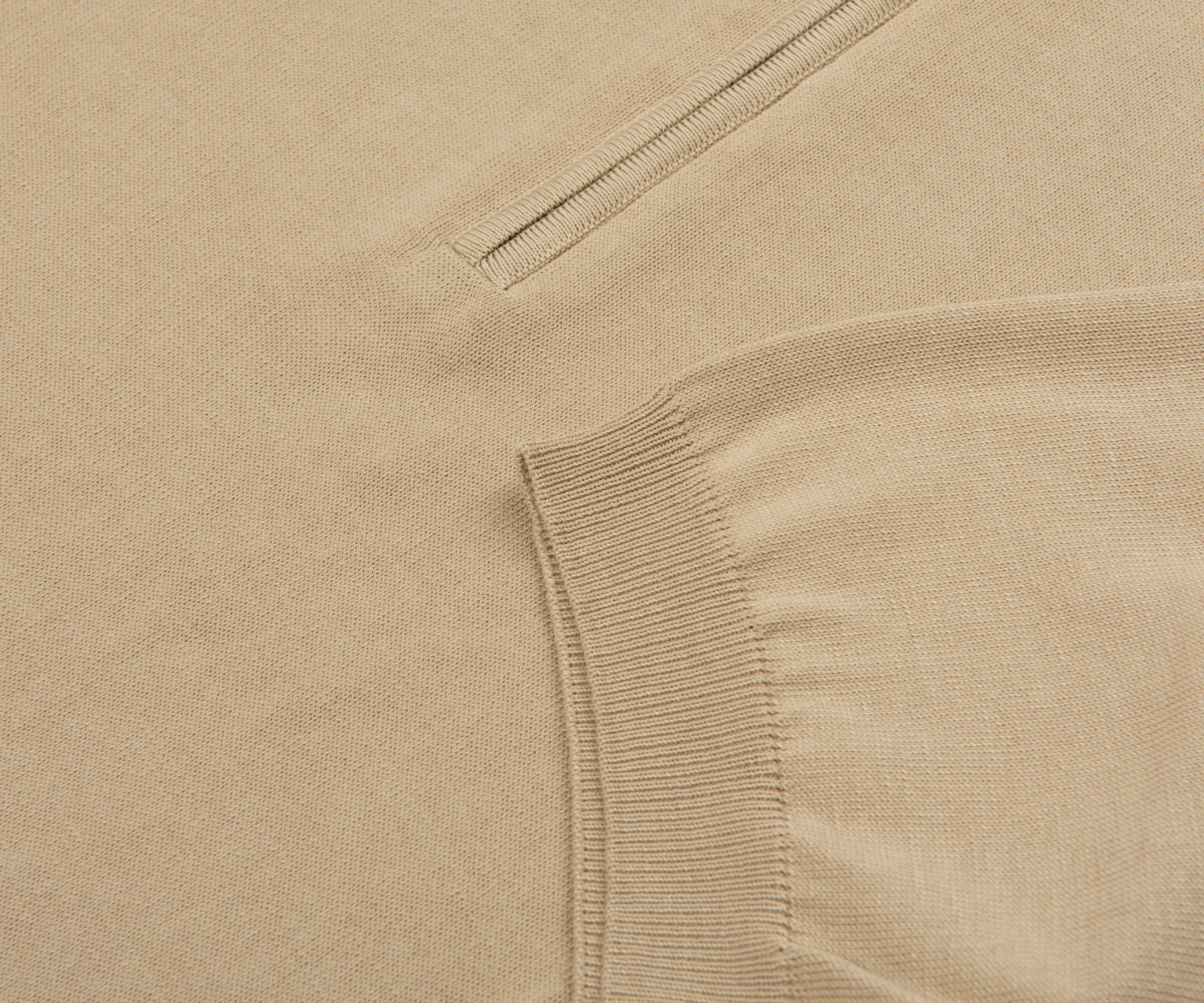 Canali 1/4 Zip Knitted Polo Stone